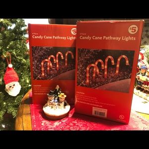 2 Electric 10in tall candy cane lights